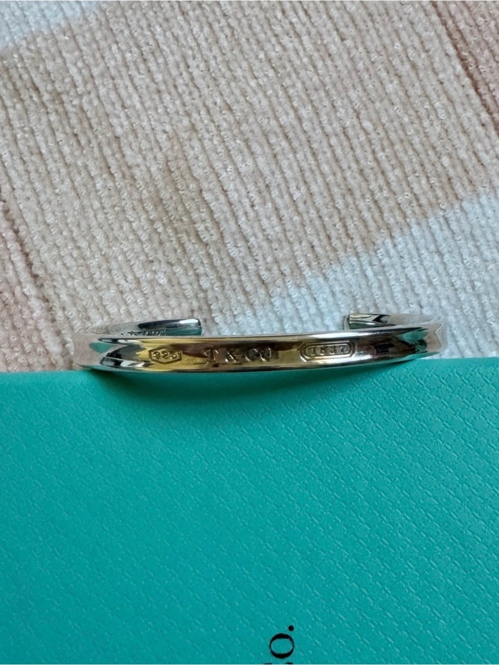 Tiffany & Co. 1837 Sterling Silver Cuff Bracelet 925 w/ Box – Open Cuff